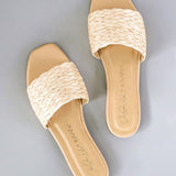 Key Largo Braided Raffia Sandal - Natural
