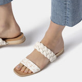 Persey Sandals - Fawn Calf Hair