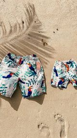 Turtle Swim Trunks - Toucan