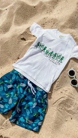 Turtle Swim Trunks - Green Monkey