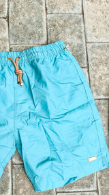 Shark Swim Trunks - Mint