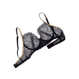 Magnolia Lace Lurex Bra - Black