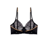 Magnolia Lace Lurex Bra - Black
