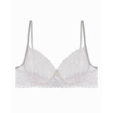 Magnolia Lace Lurex Bra - White