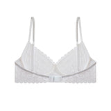 Magnolia Lace Lurex Bra - White