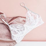 Magnolia Lace Lurex Bra - White