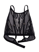 Hibiscus High Neck Lace Bralette - Cream