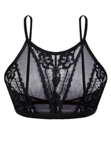 Hibiscus High Neck Lace Bralette - Cream