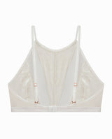 Hibiscus High Neck Lace Bralette - Cream