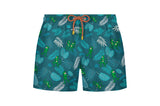 Shark Swim Trunks - Green Monkey